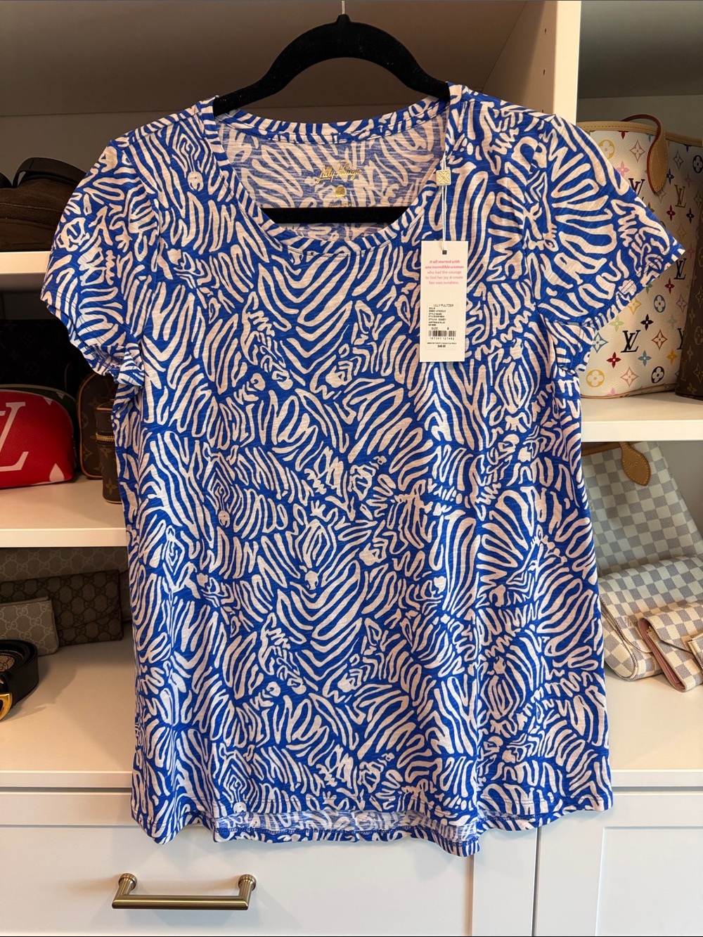 Lilly Pulitzer Etta Scoop Neck Martinique Blue Zee Bebe